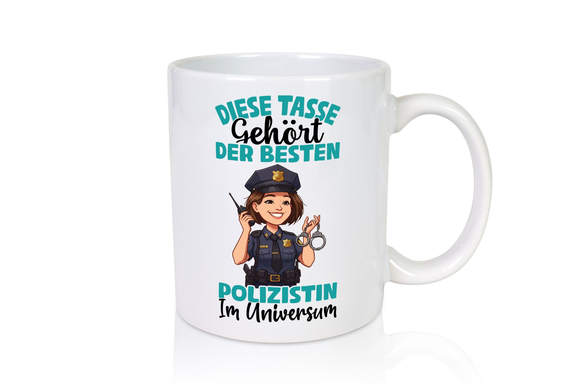 Im Universum: Polizistin | Beruf Polizei Geschenkidee Arbeit Kollegen Büro