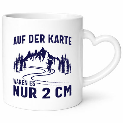 Auf der Karte nur 2 cm | Wandererf Kurve Berge lustig Humor Geschenkidee