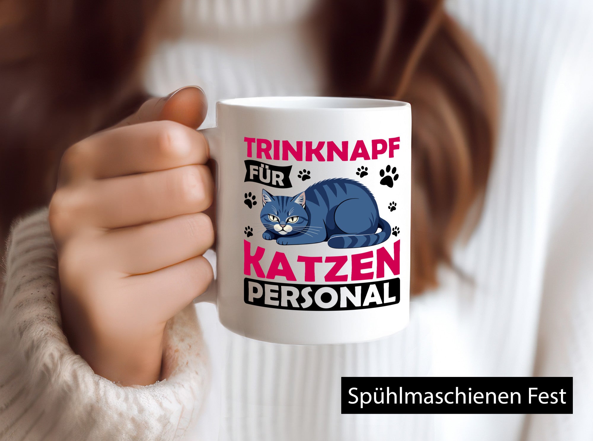 Katzen Personal | Katzenbesitzer Tasse Katze Humor vl10 lustig Tierliebhaber