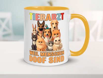Tierarzt weil Menschen doof sind | Tierärztin lustig Tierliebhaber Humor
