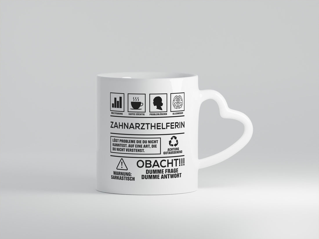 Achtung Probleme Zahnarzthelferin | Zahnmedizin Humor Geschenkidee Tasse