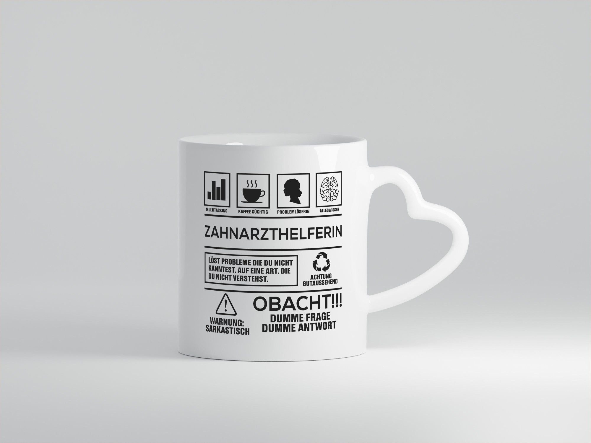 Achtung Probleme Zahnarzthelferin | Zahnmedizin Humor Geschenkidee Tasse