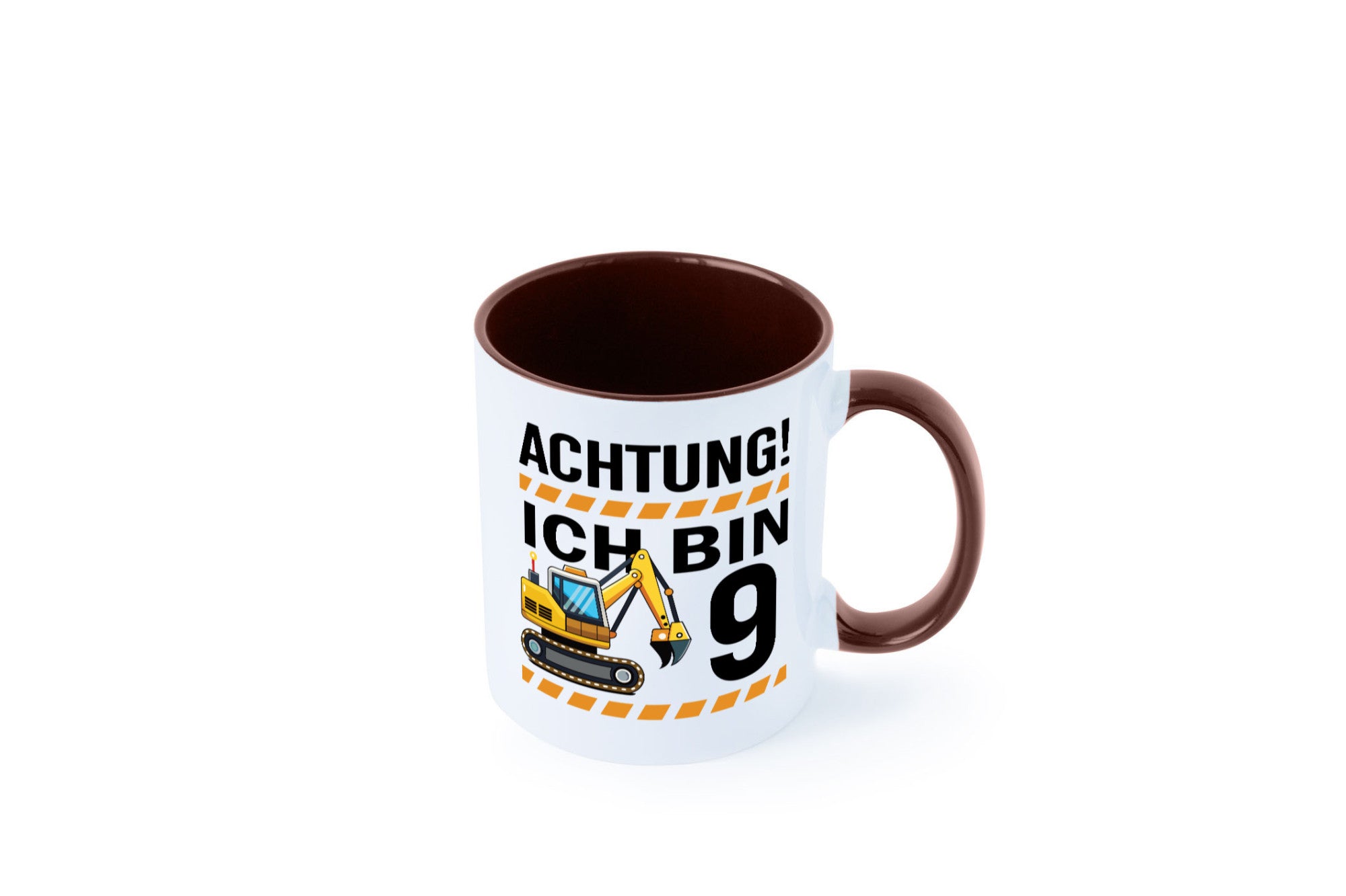 9 Geburtstag Ich bin | Bagger Junge lustiger Spruch Geschenk Geschenkidee Tasse