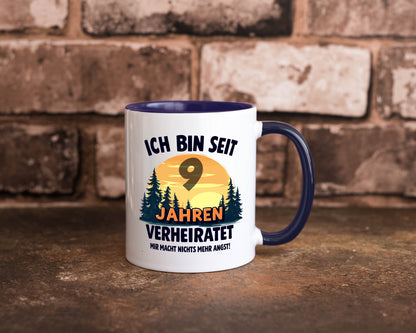 Ich bin Verheiratet | 9. Hochzeitstag Ehepaar v2 Geschenkidee Humor Tasse