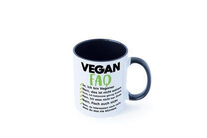Vegan FAQ | Veganer Lifestyle Ich liebe Humor Geschenkidee Tasse
