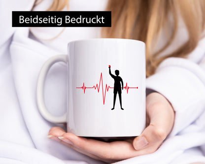 Schiedsrichter Herzschlag | Fußball Team Verein Humor Geschenkidee Tasse