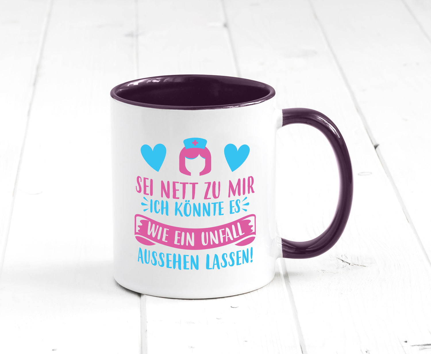 Sei nett, könnte wie ein Unfall aussehen | Kopf lustiger Spruch Geschenk Humor