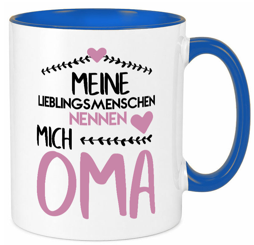 Oma Tasse | Lieblingsmenschen Großmutter Herzen lustiger Spruch Geschenk
