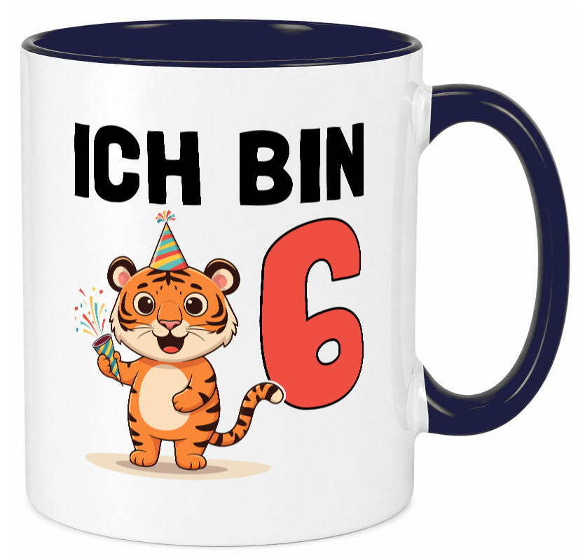 6. Geburtstag | 6 Jahre Tiger lustiger Spruch Geschenk Geschenkidee Tasse