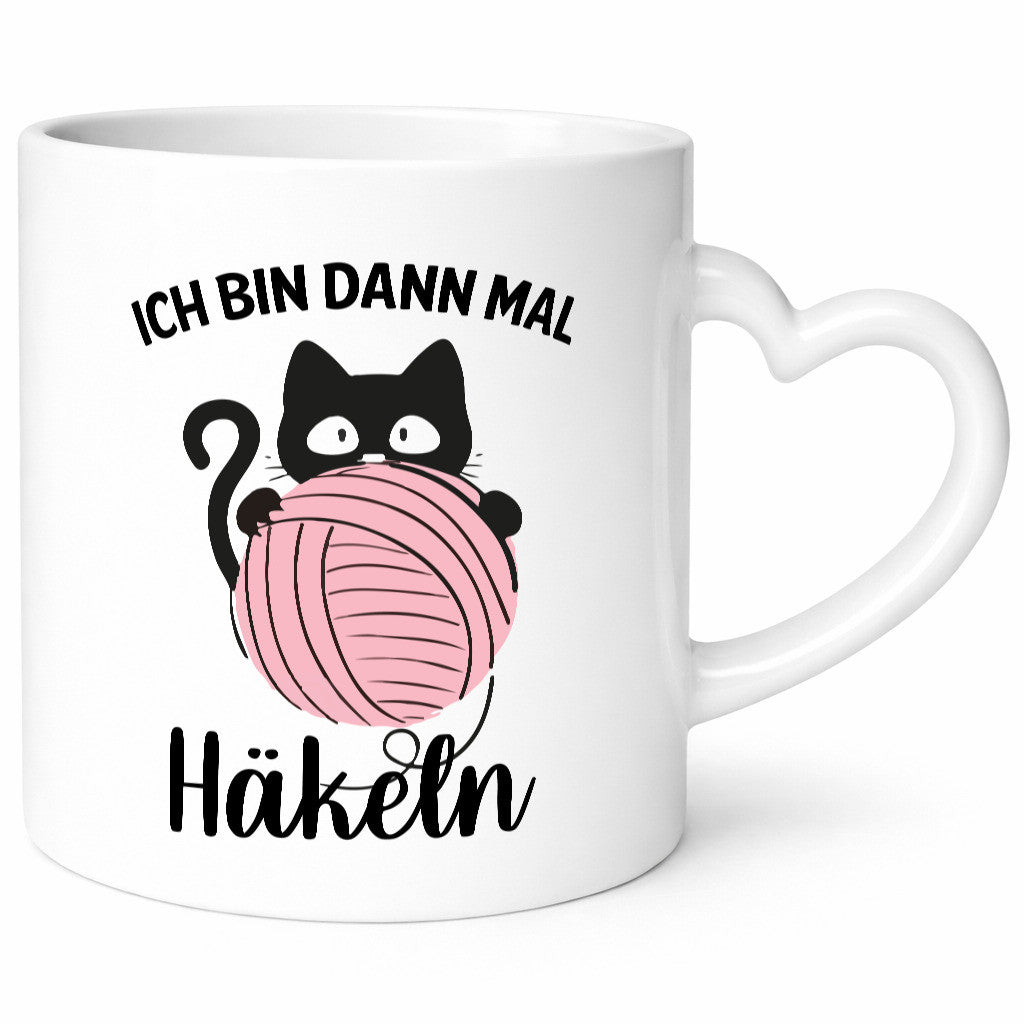 Bin dann mal häkeln | Katze Häkelgarn lustiger Spruch Geschenk Tierliebhaber