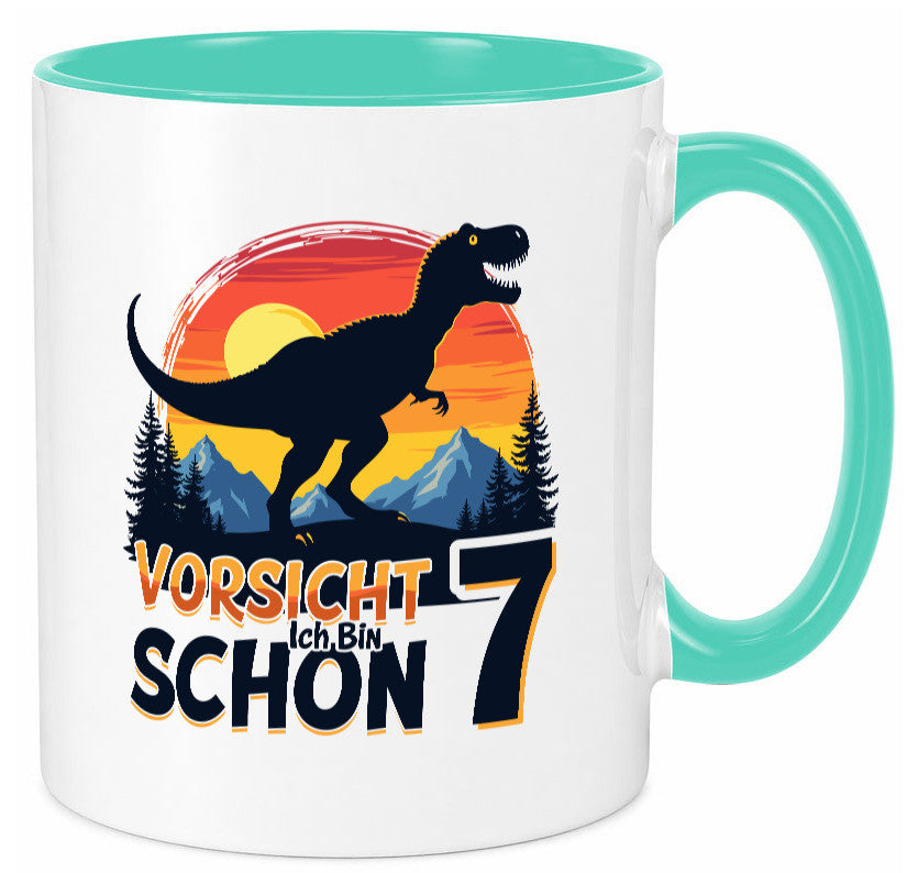 7. Geburtstag | 7 Jahre Dinosaurier v2 Geschenk Geschenkidee lustiger Spruch