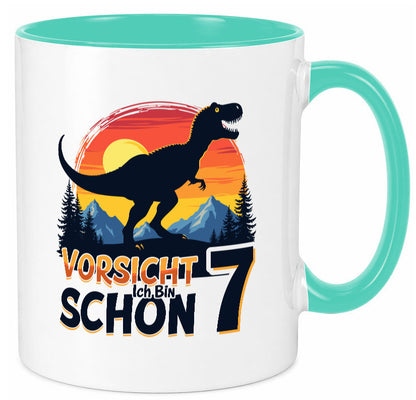 7. Geburtstag | 7 Jahre Dinosaurier v2 Geschenk Geschenkidee lustiger Spruch