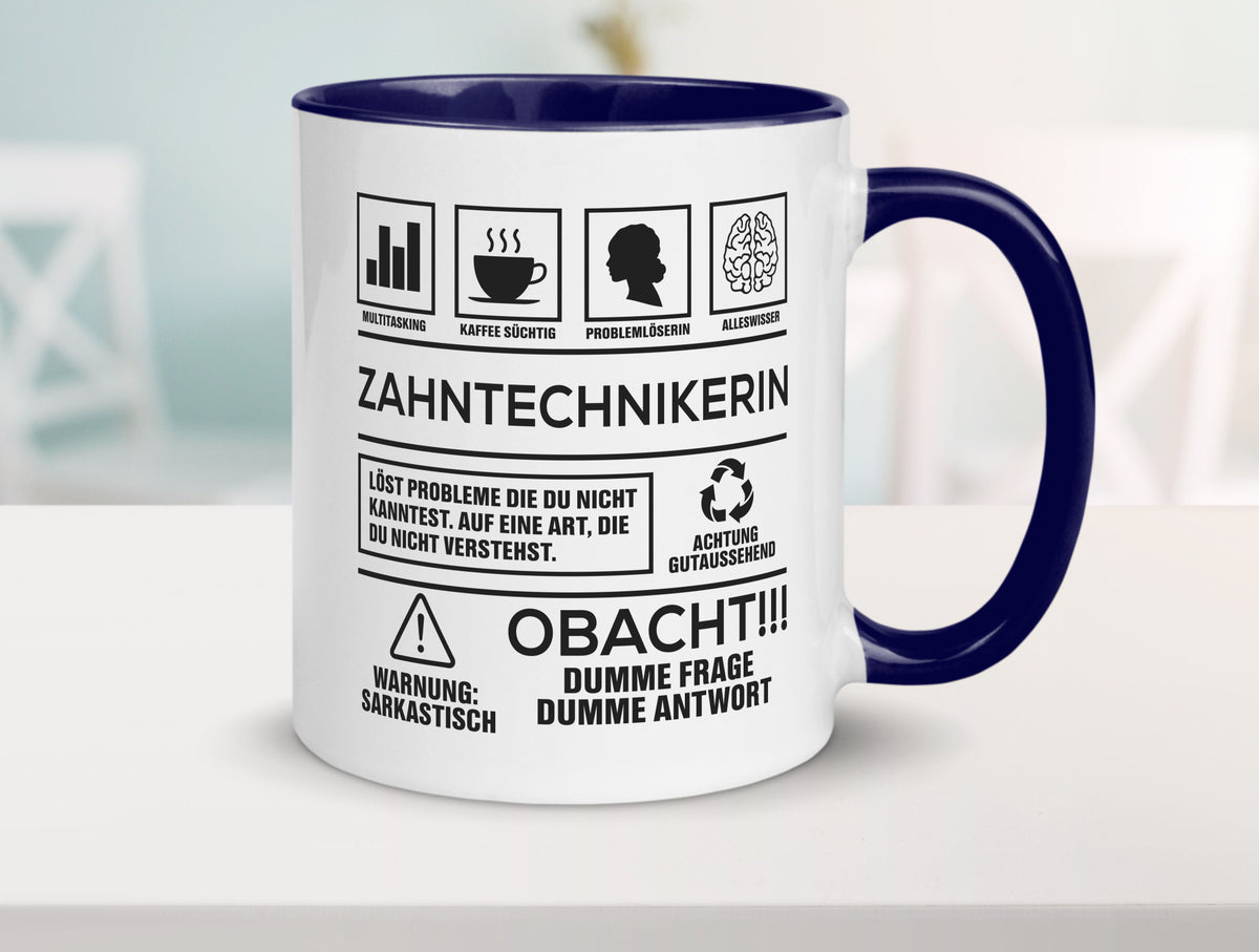 Achtung Probleme Zahntechnikerin | Zahnmedizin Humor Geschenkidee Tasse