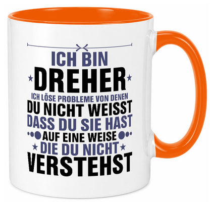 Löse Probleme: Dreher | Fräser lustiger Spruch Geschenk Humor Geschenkidee Tasse