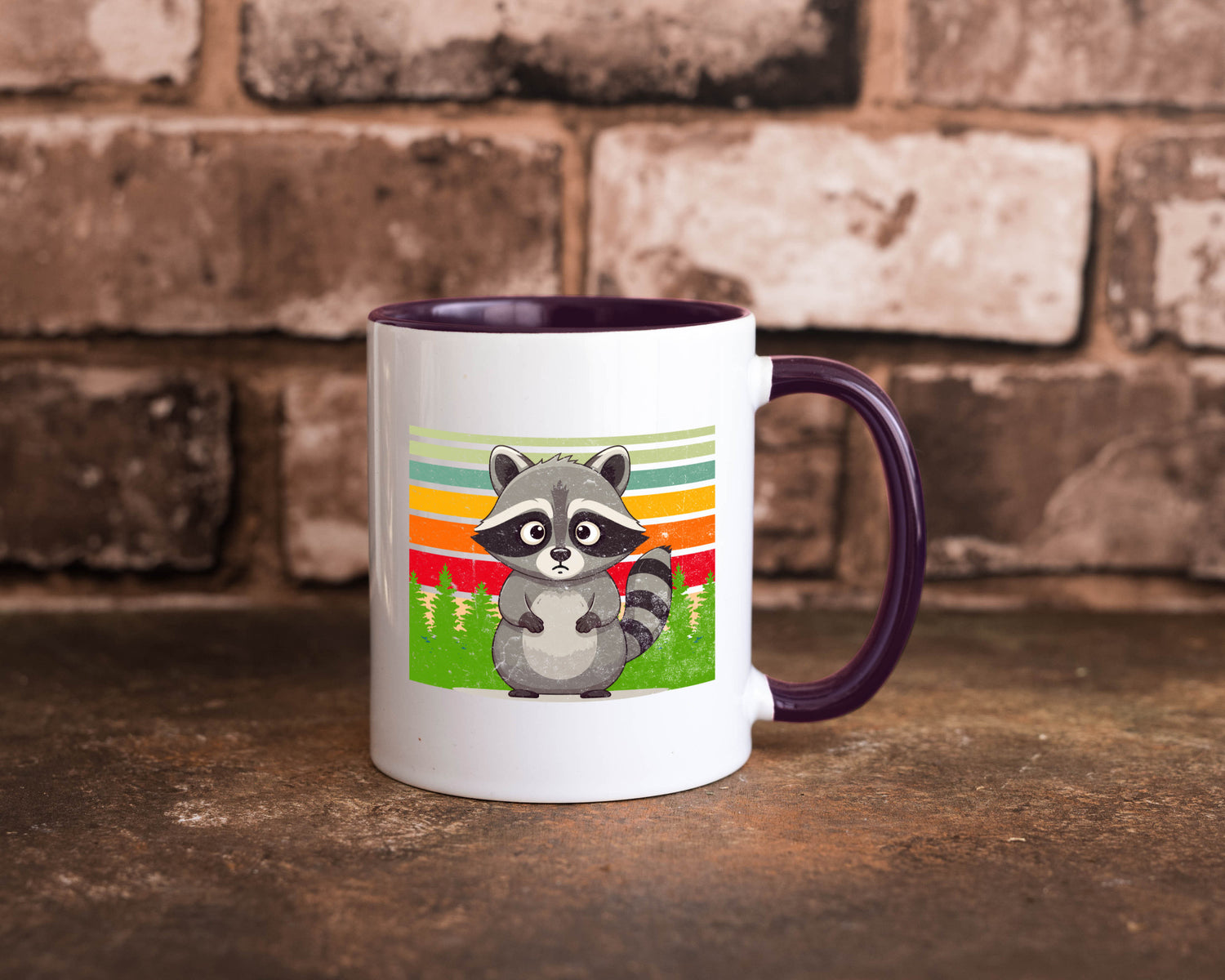 Waschbär | Vintage v2 lustiger Spruch Geschenk Humor Geschenkidee Tasse