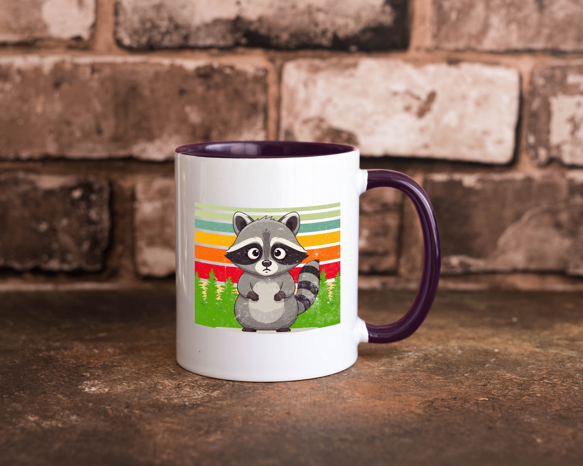 Waschbär | Vintage v2 lustiger Spruch Geschenk Humor Geschenkidee Tasse