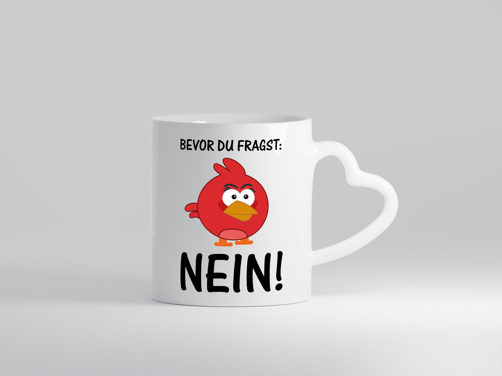 Bevor du fragst: Nein! | lustige Tasse Vogel Muffel lustig Humor Geschenkidee