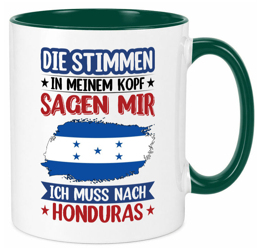 Honduras | Urlaub Stimmen in meinem Kopf Traumland Geschenkidee Humor Tasse
