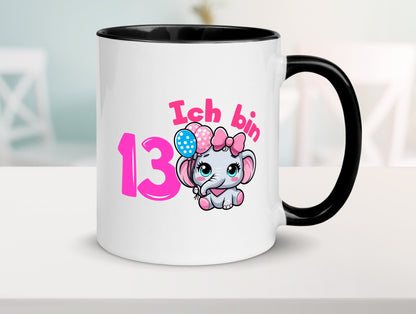 13. Geburtstag | 13 Jahre Elefant Mädchen lustig Geschenkidee Geschenk Tasse