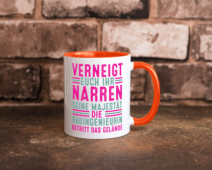 Verneigt euch: Bauingenieurin | Ingenieurin Geschenkidee Humor Tasse