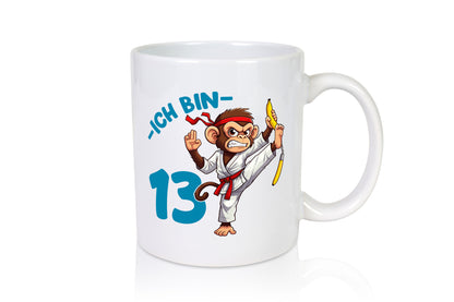 Ich bin 13 | 13. Geburtstag Karate Kampfsport Affe Geschenkidee Humor Tasse
