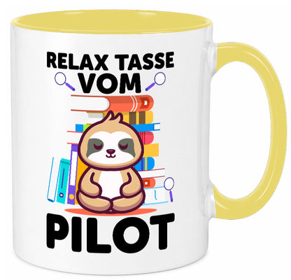 Relax Tasse: Pilot | Flugzeug Piloten lustiger Spruch Geschenk Humor