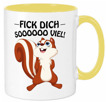 Fick dich so viel Geschenk Humor Geschenkidee lustiger Spruch Tasse