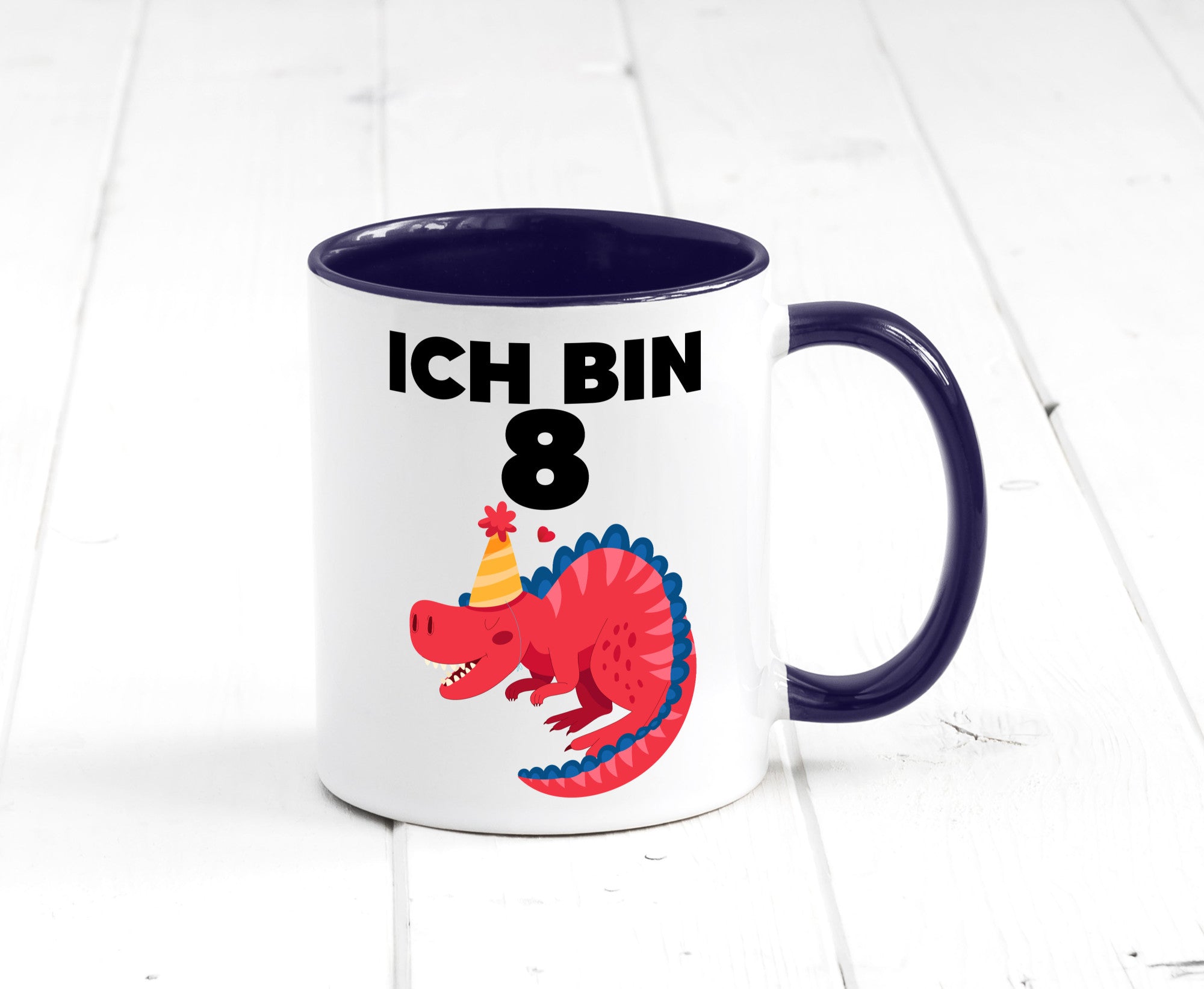 8. Geburtstag | Dino Dinosaurier 8 Jahre lustig Geschenkidee Geschenk Tasse