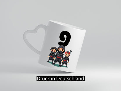 9. Geburtstag | 9 Jahre Ninja Geschenkidee Humor Tasse