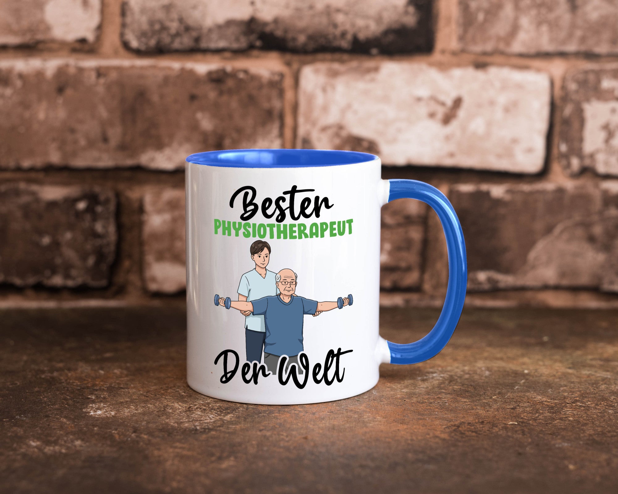 Bester Physiotherapeut v3 Geschenk Humor Geschenkidee lustiger Spruch Tasse