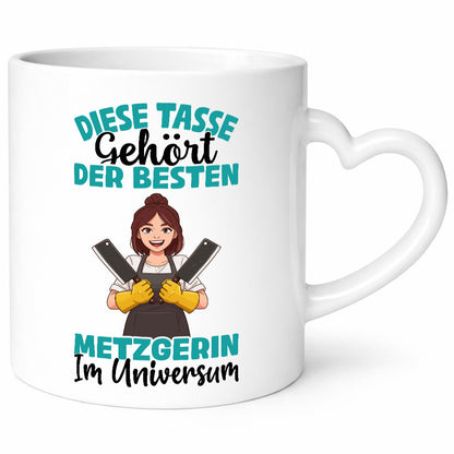 Im Universum: Metzgerin | Fleischerin Geschenk Humor Geschenkidee lustiger