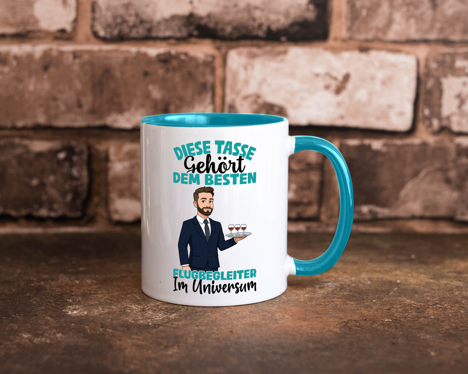 Im Universum: Flugbegleiter | Steward Flughafen Humor Geschenkidee Tasse