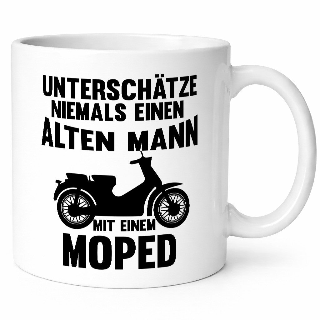 Unterschätze keinen alten Mann mit Moped | lustig Humor Geschenkidee Geschenk