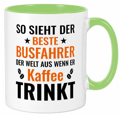 Kaffee trinkt: Busfahrer | Berufsfahrer Fahrer Geschenk Arbeit Kollegen Büro