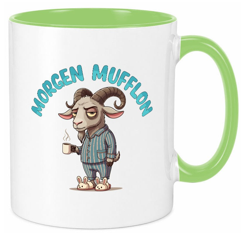 Morgen Mufflon | Morgenmuffe v2 lustig Humor Geschenkidee Geschenk Tasse