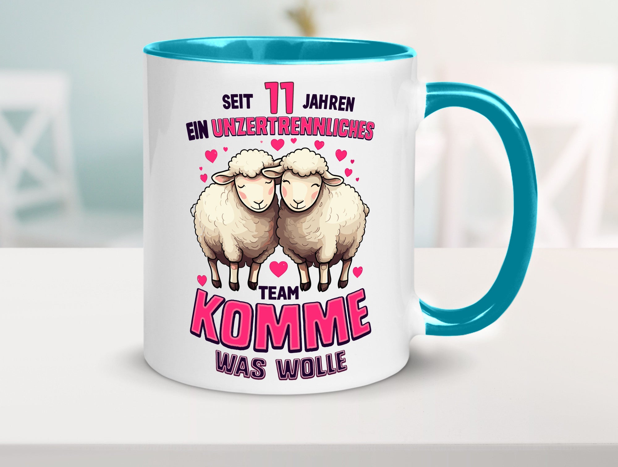 11 Jahre Verheiratet | ein Team Ehepaar v2 Humor Geschenkidee Tasse