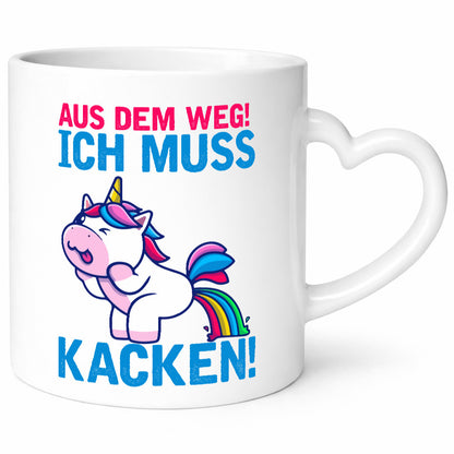 Aus dem weg ich muss Kacken | Einhorn Pupsen lustig Humor Geschenkidee Geschenk