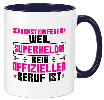 Superheldin Schornsteinfegerin | Kaminkehrer Handwerk Humor Geschenkidee Tasse