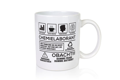 Achtung Probleme Chemielaborant | Laborant Chemie lustig Humor Geschenkidee