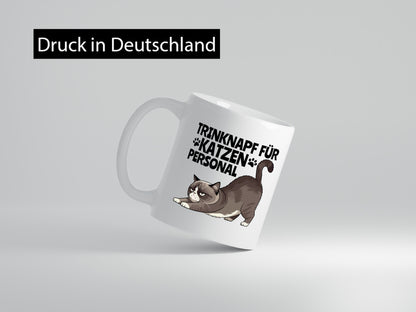 Katzen Personal | Katzenbesitzer Tasse Katze Humor vl7 lustig Tierliebhaber