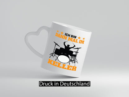 Ich bin dann mal im keller | Schlagzeug Musiker Musik lustig Humor Geschenkidee