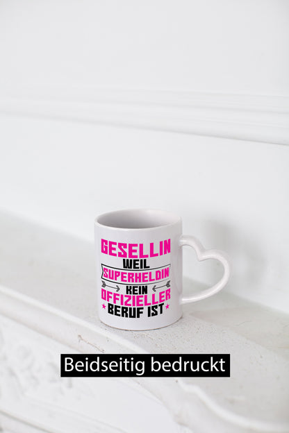 Superheldin Gesellin | Handwerkerinnen lustig Humor Geschenkidee Geschenk Tasse