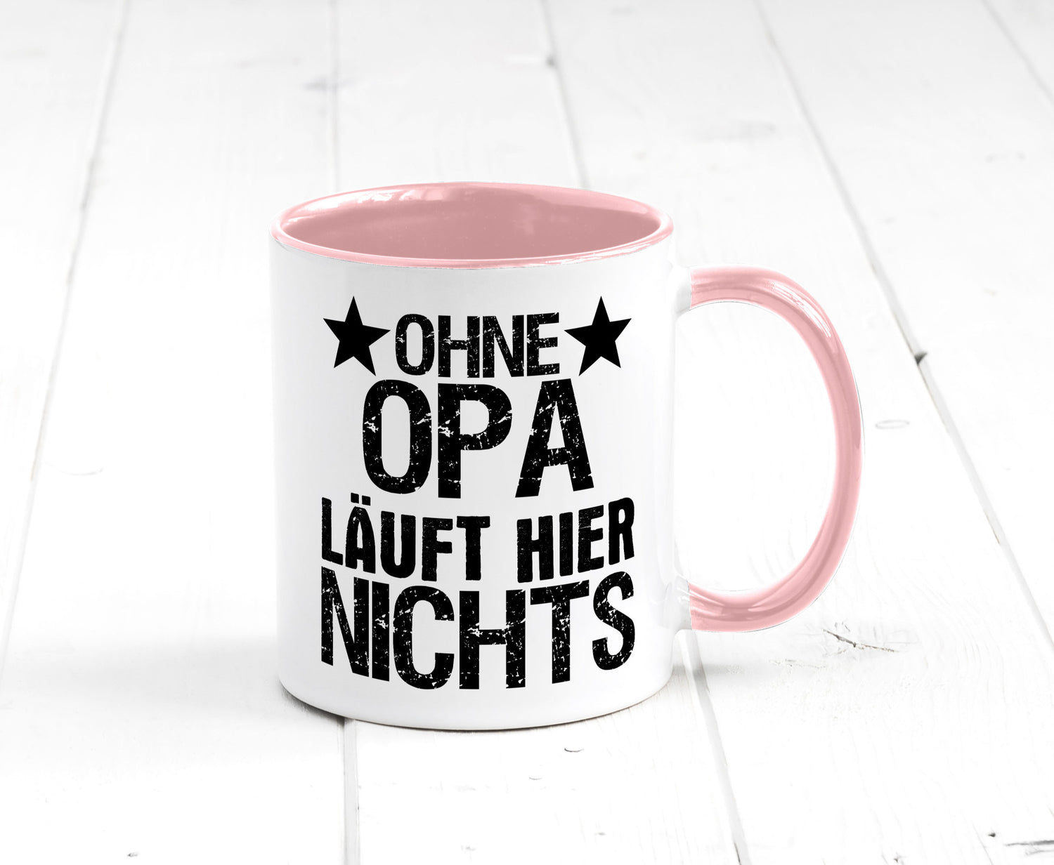 Ohne Opa läuft hier nichts | Sterne Geschenkidee Familie Humor Tasse