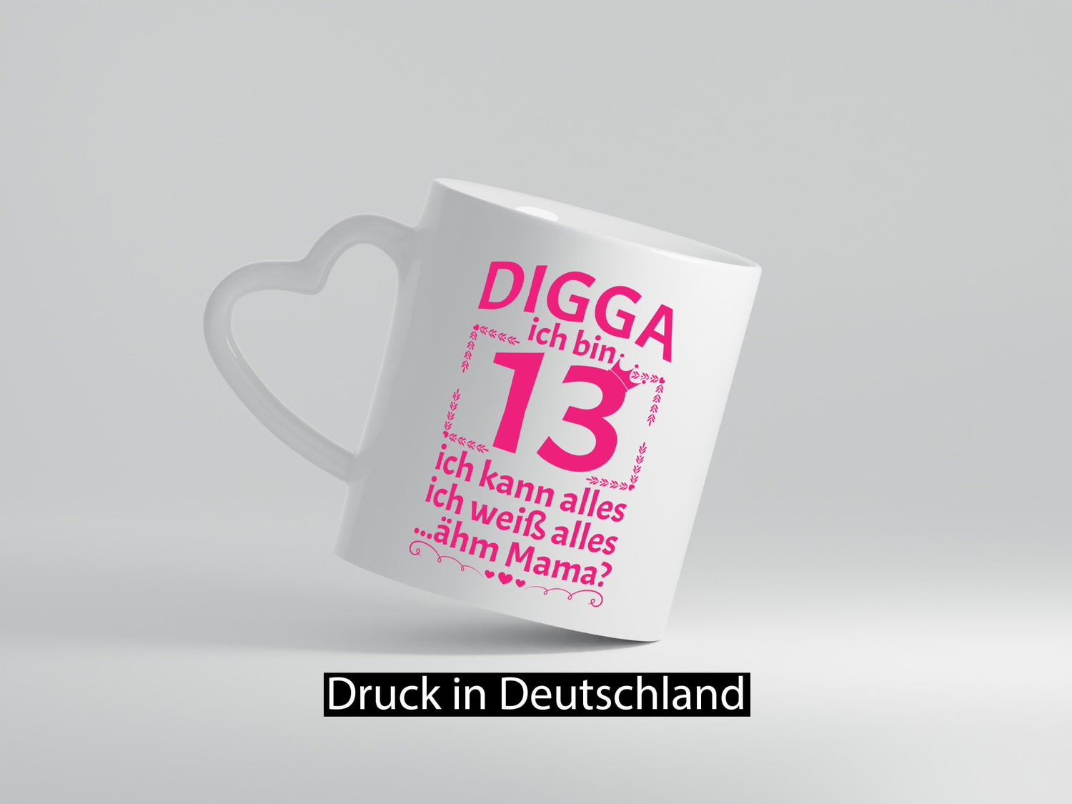 Ich bin 13 | Geburtstag kann und weiß alles Herzchen Geschenkidee Humor Tasse