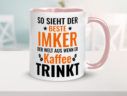 Kaffee trinkt: Imker | Imkerei lustiger Spruch Geschenk Humor Geschenkidee Tasse
