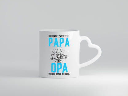 Papa und Opa | zwei Titel Rocke sie Beide Humor Familie Geschenkidee Tasse