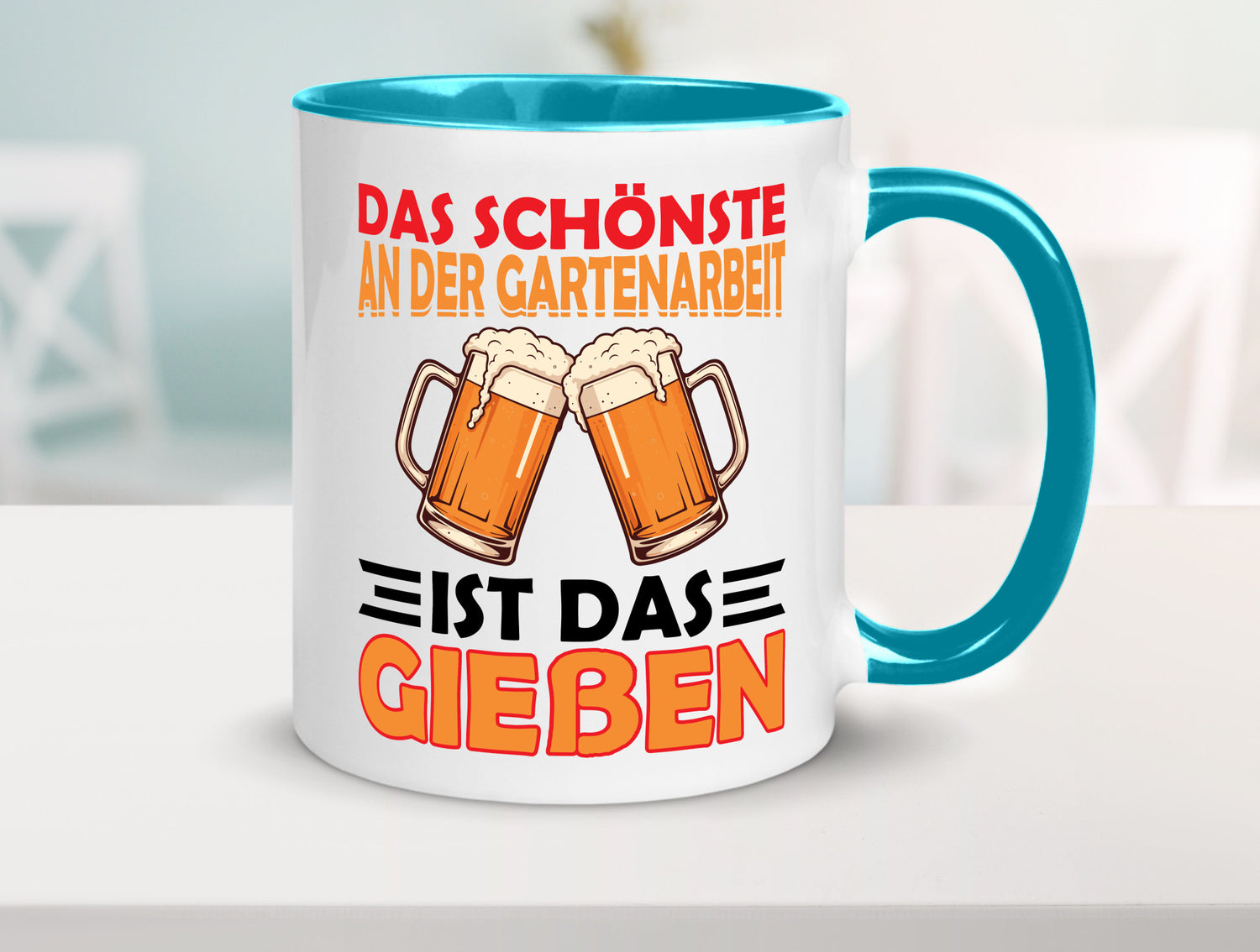 Das schönste an gartenarbeit ist Gießen | Biertrinker Geschenkidee Arbeit