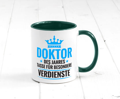 Besonderer Verdienst: Doktor | Doktorand Doktortitel Humor Geschenkidee Tasse