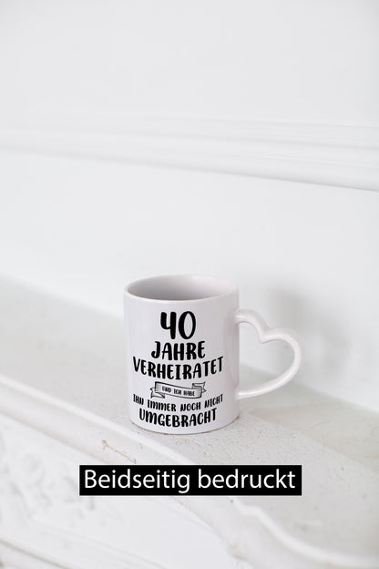 40 Jahre Verheiratet, immer noch am Leben! lustiger Spruch Geschenk Humor