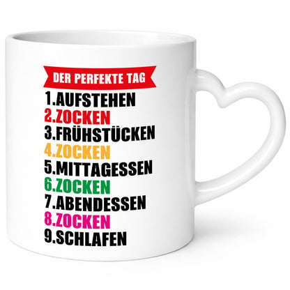 Perfekter Zocker Tag lustiger Spruch Geschenk Humor Geschenkidee Tasse
